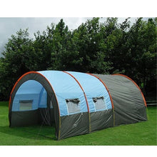 Load image into Gallery viewer, Large Camping tent Waterproof Canvas Fiberglass 5 8 People Family Tunnel 10 Person Tents equipment outdoor mountaineering Party