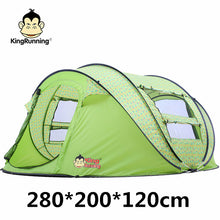 Load image into Gallery viewer, Super Large 280*200*120cm Camping Automatic throw Tent Waterproof Windproof UV-Proof Family Travel Hiking Auto Tents Easy carry