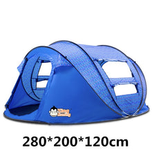 Load image into Gallery viewer, Super Large 280*200*120cm Camping Automatic throw Tent Waterproof Windproof UV-Proof Family Travel Hiking Auto Tents Easy carry
