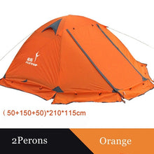 Load image into Gallery viewer, Flytop camping tent outdoor 2 people or 3perons double layer aluminum pole anti snow outdoor family tent with snow skirt