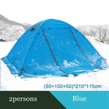 Load image into Gallery viewer, Flytop camping tent outdoor 2 people or 3perons double layer aluminum pole anti snow outdoor family tent with snow skirt