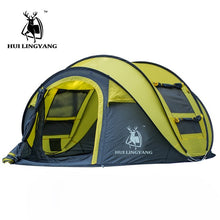 Load image into Gallery viewer, HLY outdoor 3-4persons automatic speed open throwing  pop up windproof waterproof beach camping tent large space
