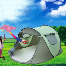 Load image into Gallery viewer, Outdoor 3-4 persons automatic speed open throwing pop up windproof waterproof beach camping tent large space Free dropshipping