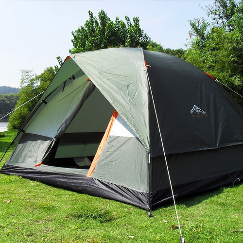 Three Person 200*200*130cm Double Layer Weather Resistant Outdoor Camping Tent for Fishing, Hunting Adventure and Family Party