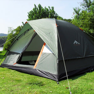Three Person 200*200*130cm Double Layer Weather Resistant Outdoor Camping Tent for Fishing, Hunting Adventure and Family Party