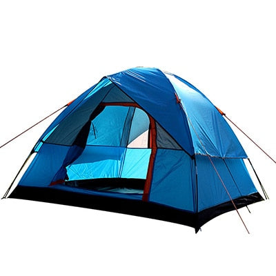 Three Person 200*200*130cm Double Layer Weather Resistant Outdoor Camping Tent for Fishing, Hunting Adventure and Family Party