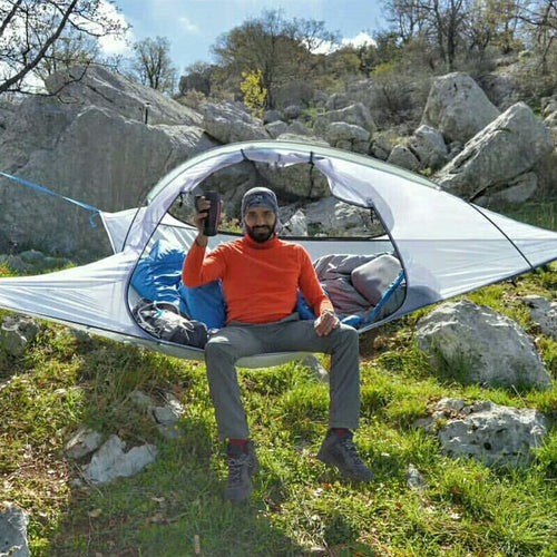 SKYSURF Camping Hanging Tree Tent 2 Person Ultralight Triangle Suspension Hanging Camping Tent  Portable Waterproof Hammock Tent