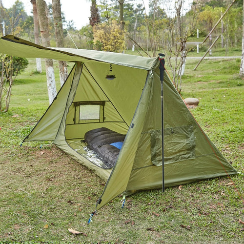 OneTigris 4 Season Tent Ultralight Shelter for Bushcrafters & Survivalists Camping Hunting Hiking 68D Polyester Taffeta
