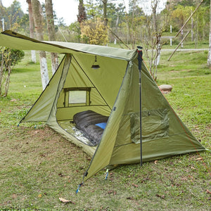 OneTigris 4 Season Tent Ultralight Shelter for Bushcrafters & Survivalists Camping Hunting Hiking 68D Polyester Taffeta